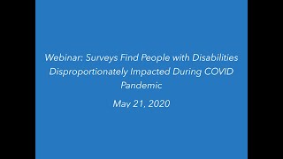 Famous Webinar: Surveys Find People with Disabilities Disproportionately Impacted During COVID Pandemic Net Worth