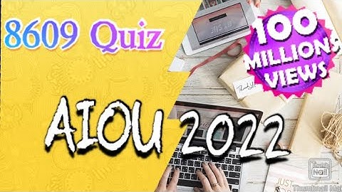 @AIOU 8609 | QUIZ 2022 | Important Mcq