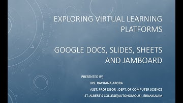 Google Docs, Sheets, Slides and Jamboard