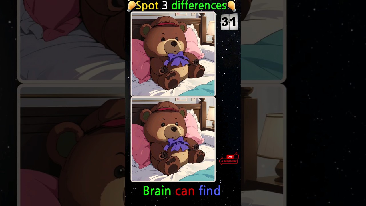 Brain Test Game , Can you find 3 differences? [S27]