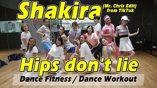 Shakira - Hips don't lie (Mr. Chris Edit) from TikTok | Dance Fitness Dance Workout  By Golfy Resimi