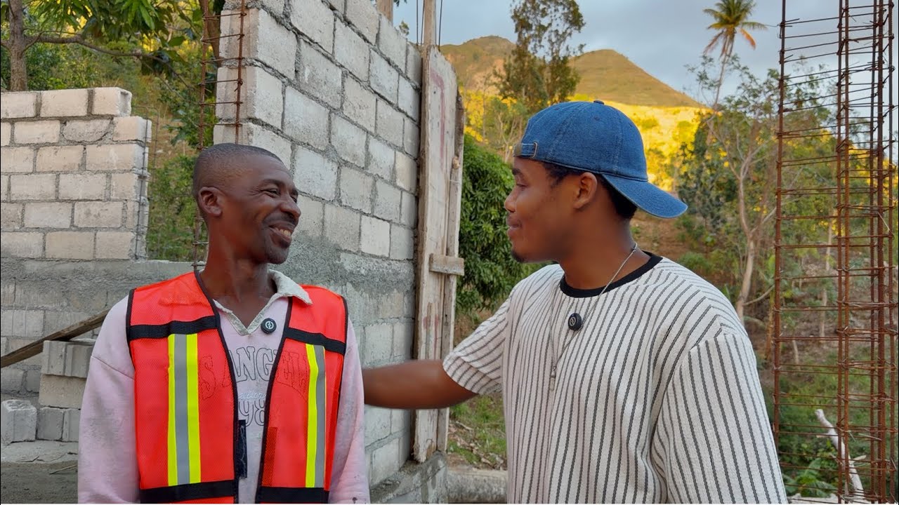 Mr Toussaint te kontan vizite chantye Mr Ilan | Nou bay randevou Avril pou kay la  fini 