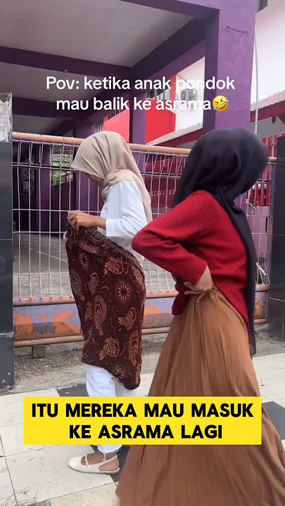momen lucu ketika santri putri habis dari luar dan mau masuk ke asrama ‼️‼️  #lucu #santri #mondok