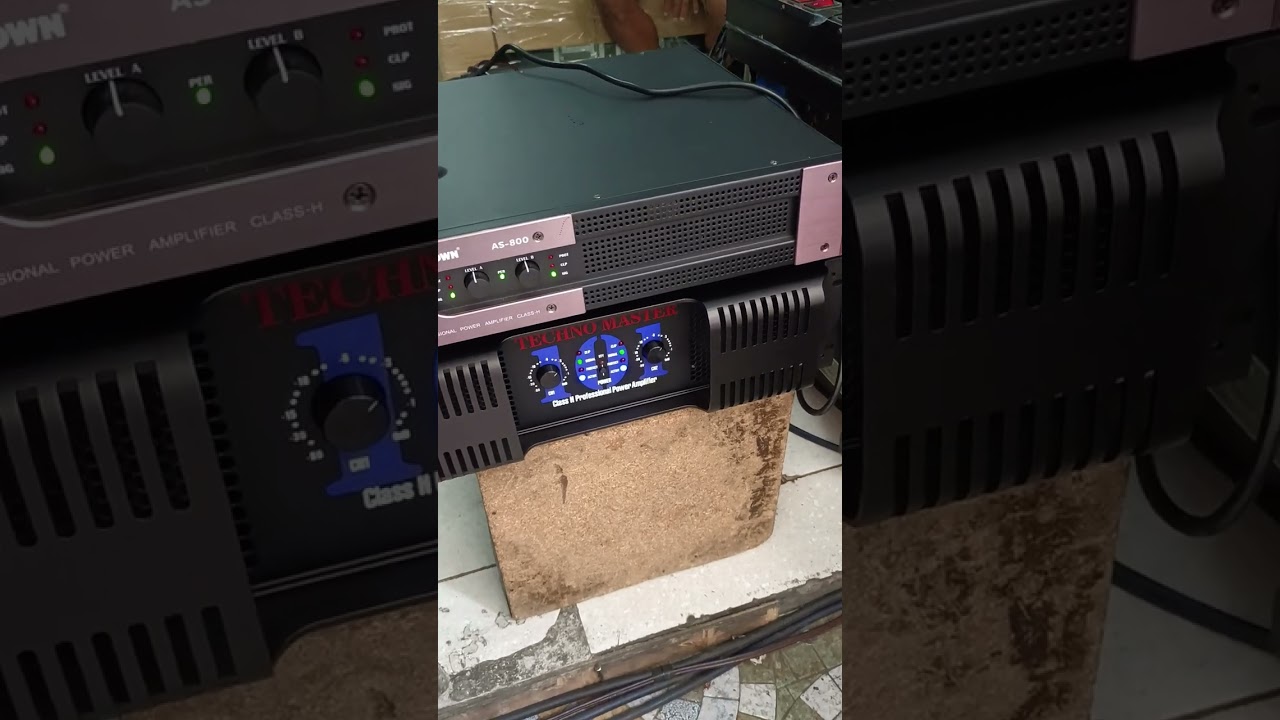 Techno Master 101 Power Amplifier and AS800- Crown Power Amplifier