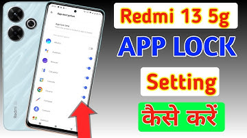 How to lock apps in Redmi 13 5g/Redmi 13 5g me app lock kaise kare/app lock setting