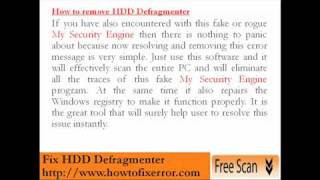 Remove HDD Defragmentor