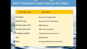 SAP VIM Configuration Transaction Code