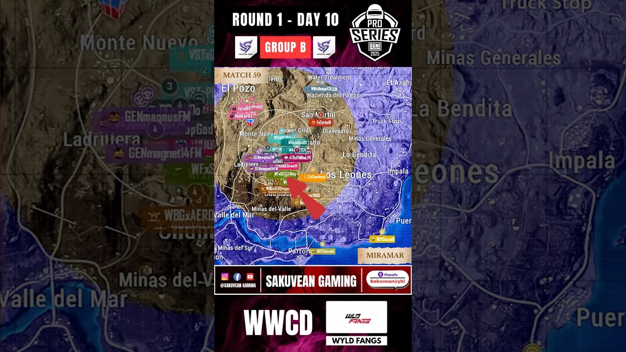 WYLD FANGS WWCD ROTATIONS | BMPS 2025 | GROUP B - DAY 10 | MATCH 59 - MIRAMAR | ROUND 1