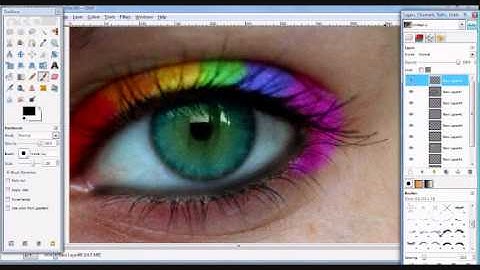 Rainbow eye in gimp