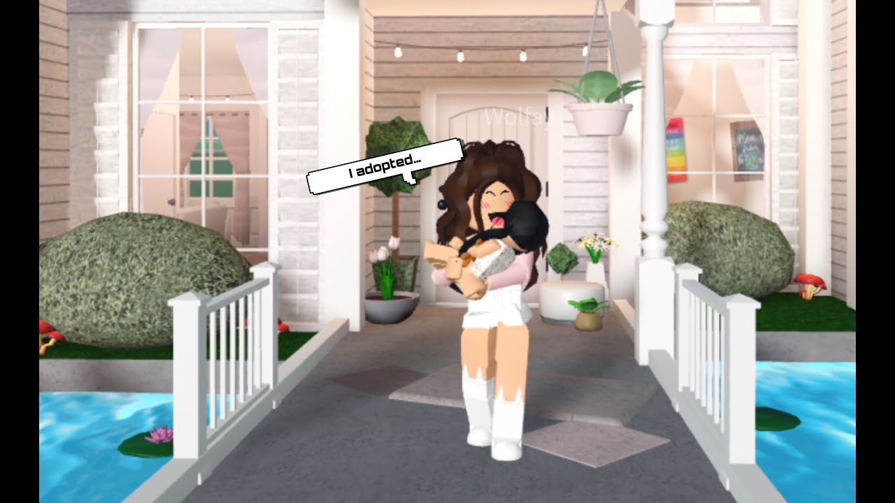 I adopted a baby, (Bloxburg Rp with voices) - YouTube