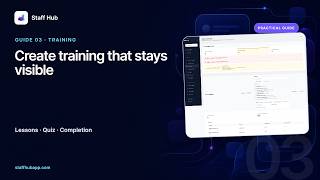 Create Staff Training and Track Completion in Staff Hub