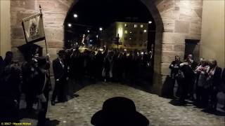 Fasnacht 2017; Bummelsunndig, Abschluss im Spaledoor - Spale Clique Stamm und Alti Garde