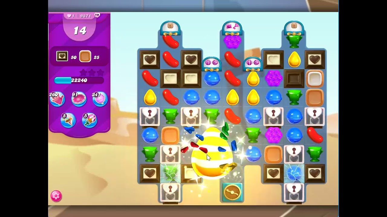 Candy Crush Saga Level 9871 - YouTube