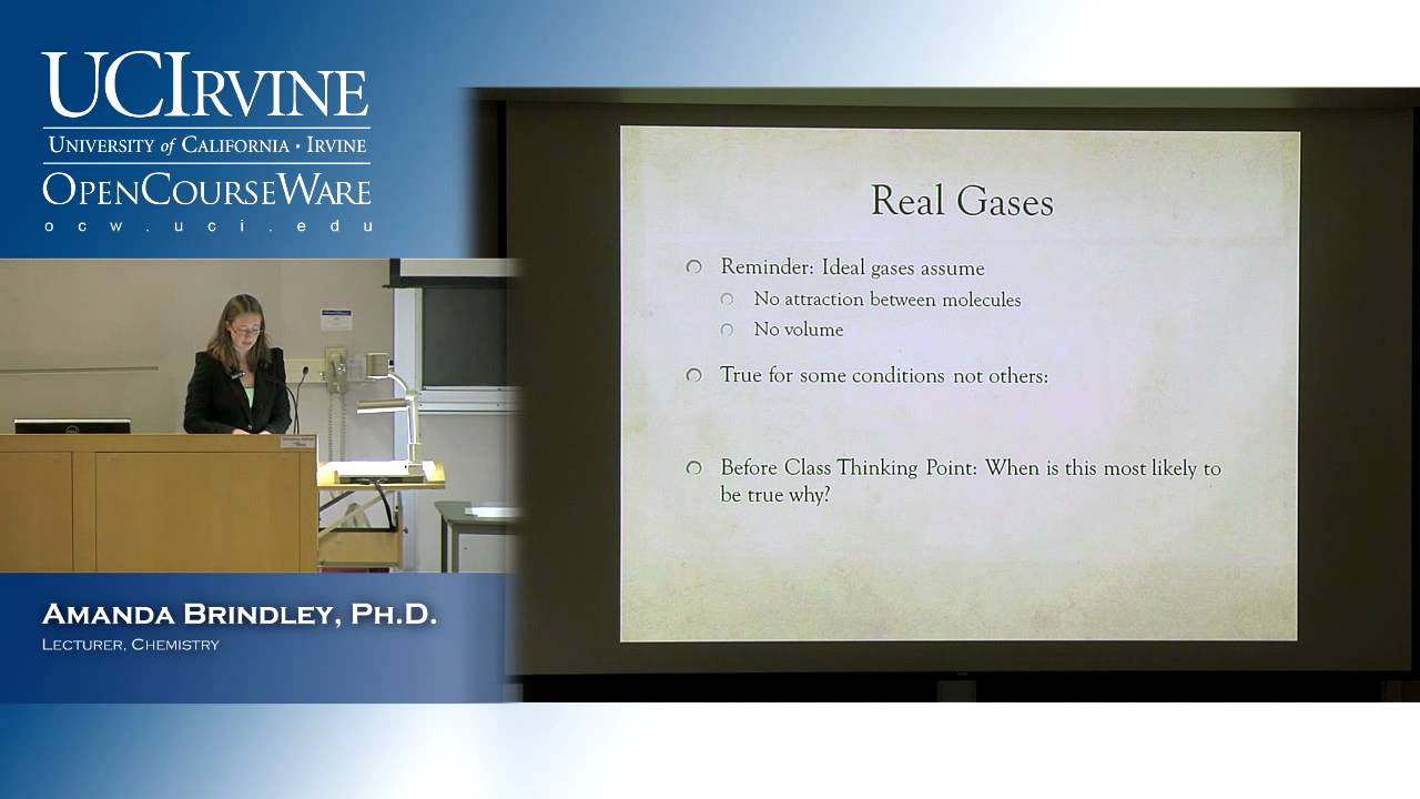 General Chemistry 1A. Lecture 22. Effusion Continued and Real Gasses. free courses offered by tesda