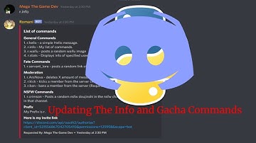Discord Py Bot Tutorial: Updating the Info and Gacha Commands