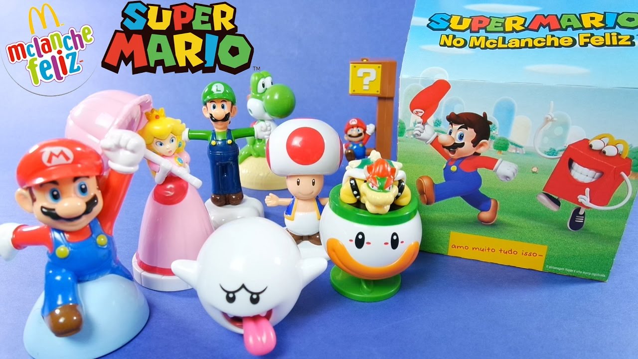 McLanche Feliz Nov 2016: Super Mario - coleção McDonald's Review Cajita Feliz jogos game jogo