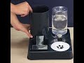 Automatic Cat Feeder Water Dispenser Set, 2 In 1 Tilted Automatic Pet Food And Water Feeder