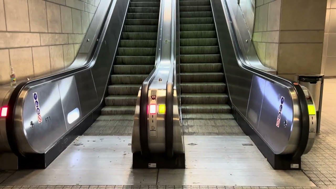 Dortmund, Germany. 6x Escalator ride at Möllerbrücke Stadtbahn station (O&K KONE) - 2x Reversible