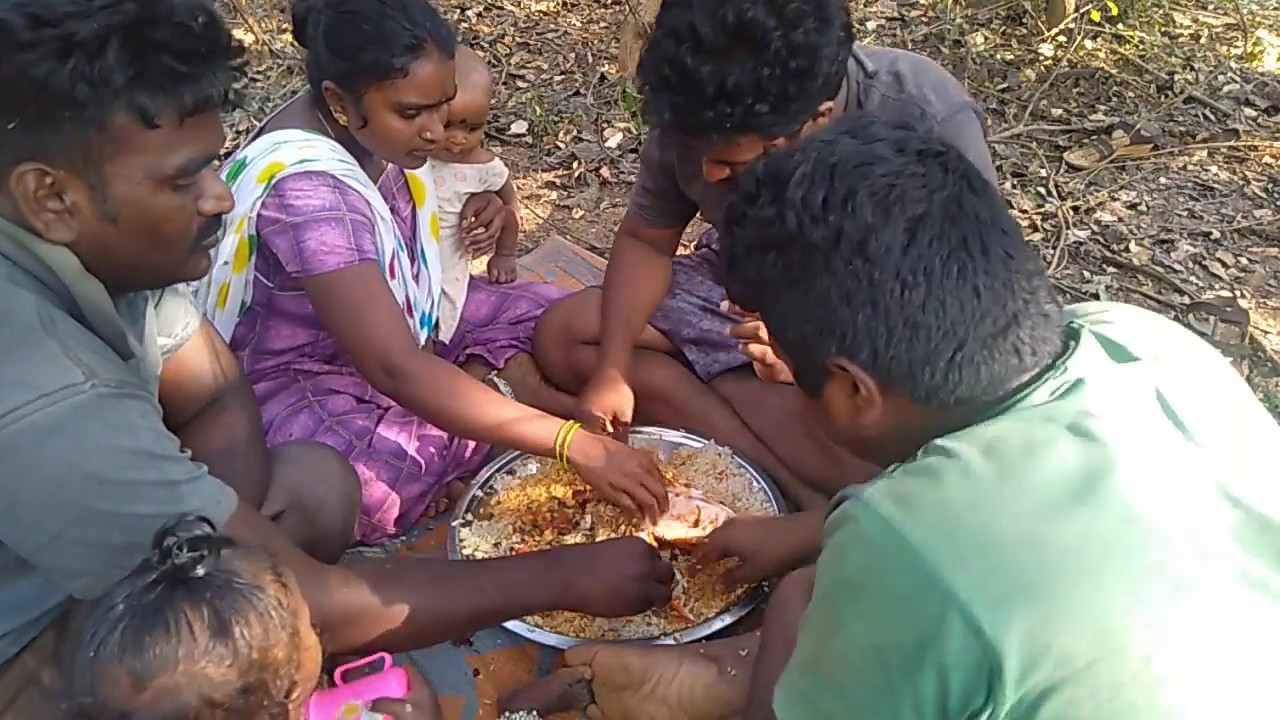 Swathi Allagadda Swathi family Eating And enjoying chicken 365