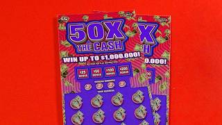SOOD 1798: TWO $5 50X THE CASH FL Lottery Scratch Tickets