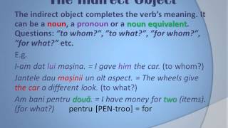 Basic Romanian Grammar Lesson 2: Syntax - The Parts of the Sentence