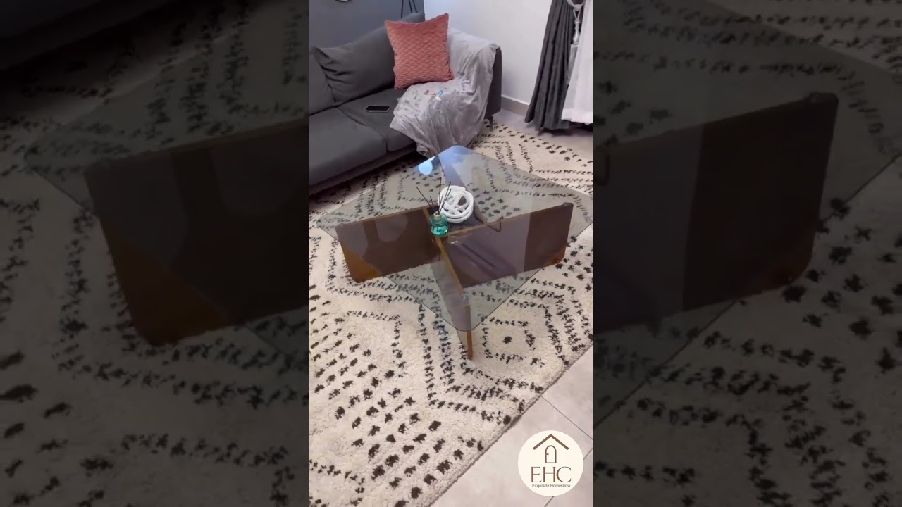 Modern Tempered Glass Coffee Table(90cm X 90cm)