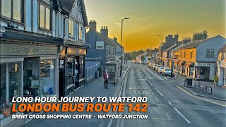 Long Hour Journey double-decker bus ride, from Brent Cross to Watford - Bus Route 142 🚌