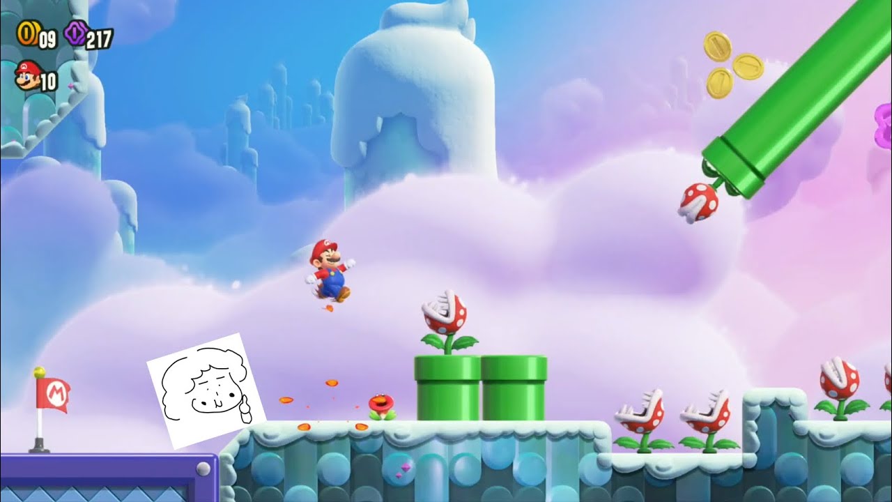 スーパーマリオワンダーにお母さんが挑戦 バッジチャレンジふわっとして進みにくかった…