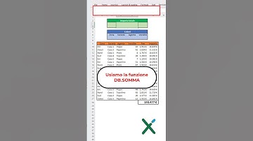 EXCEL TRUCCHI: 🗃  La funzione DB.SOMMA #shorts
