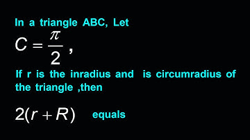 In a triangle ABC, Let  , If r is the inradius and  is circumradius of the triangle ,then  equals