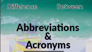 Famous Difference between Acronym and Abbreviation || Abbreviation vs Acronym|| English Grammar Net Worth