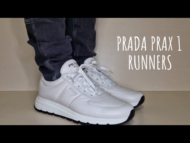 Prada Prax 01 Runners White and Black On Foot Detailed Look - YouTube
