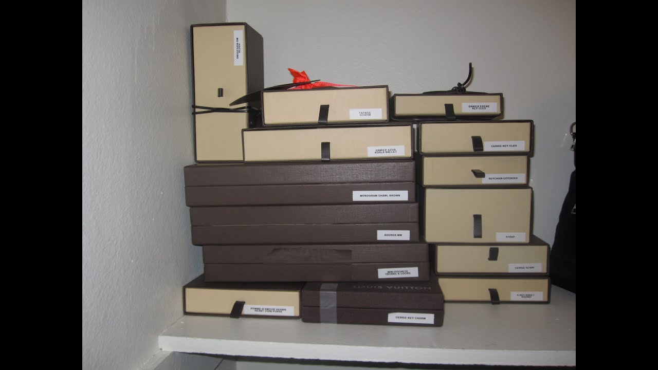 How I organize my Louis Vuitton accessory boxes - YouTube