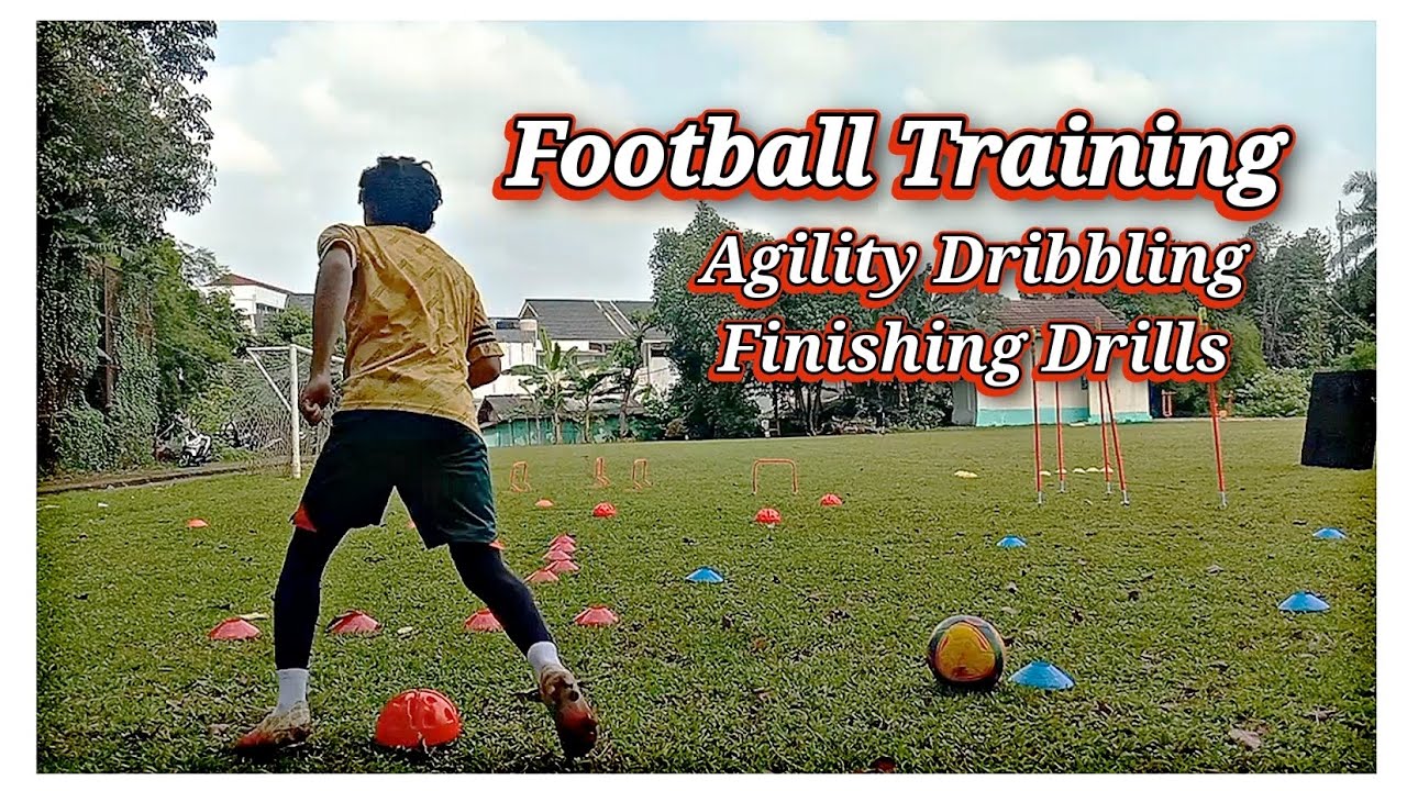 Football Training Agility Dribbling Finishing Drills ⚽🏃🏻 - YouTube