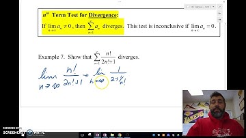 7-3C: Nth Term Test for Divergence