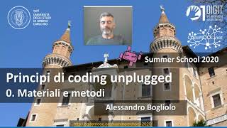 [SummerSchool-2020] Principi di coding unplugged - 0. Materiali e metodi