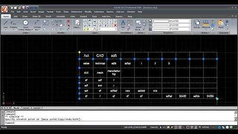 ActCAD 2017 table command