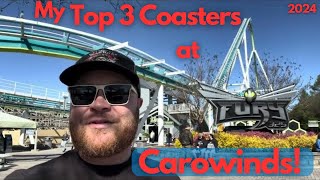 My Top 3 Roller Coasters at Carowinds! Charlotte, NC 2024