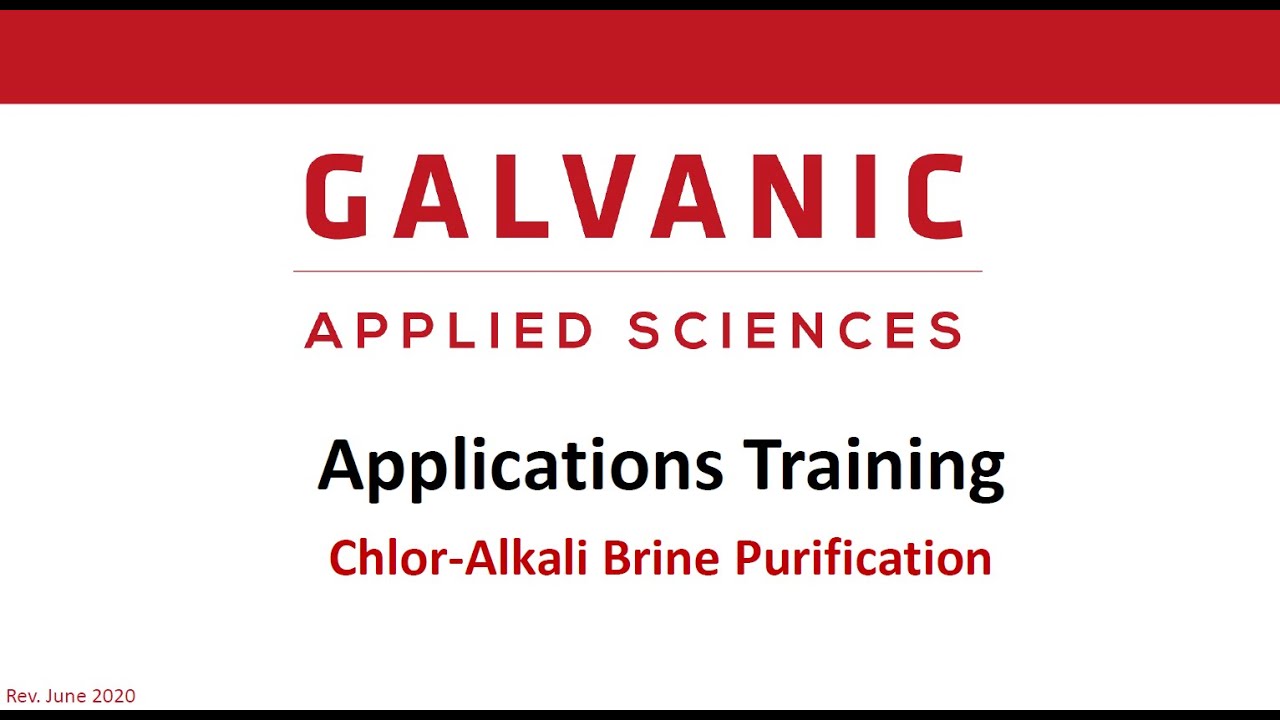 Applications Training: Brine Purification for Chlor-Alkali