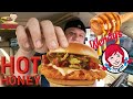 Wendy's ⭐Hot Honey SPICY Chicken Sandwich⭐ Food Review!!!