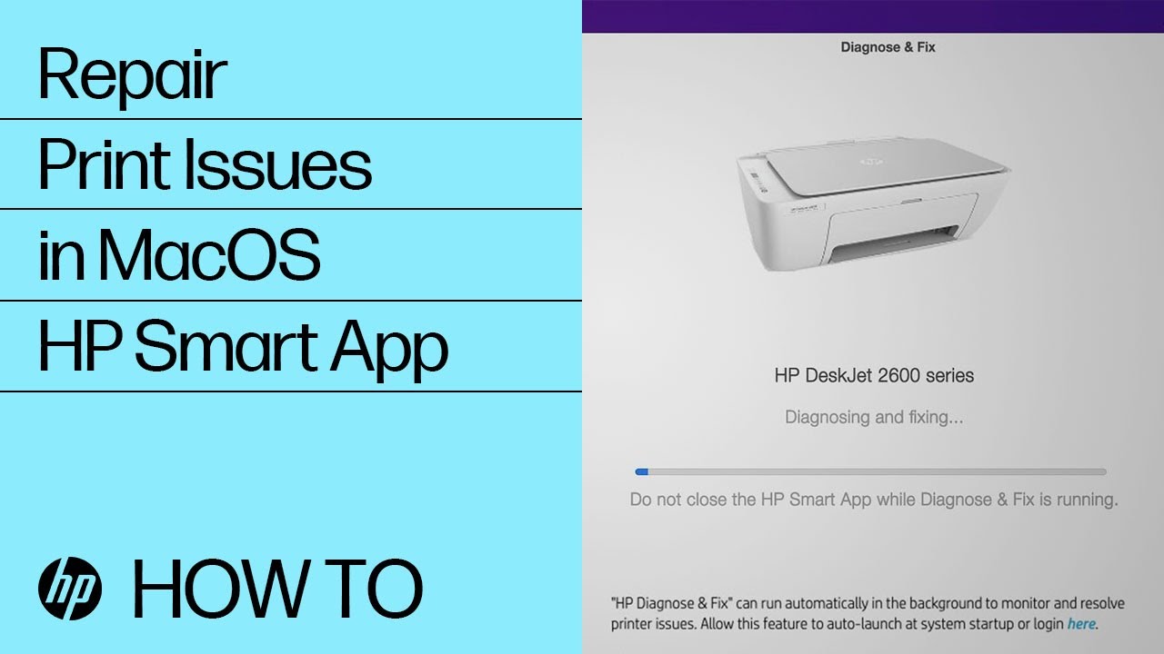 How to Repair Print Issues in MacOS Using the HP Smart App HP Printers HP Support YouTube