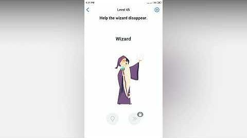Easy Game - Help the wizard disappear - Level 45 solution