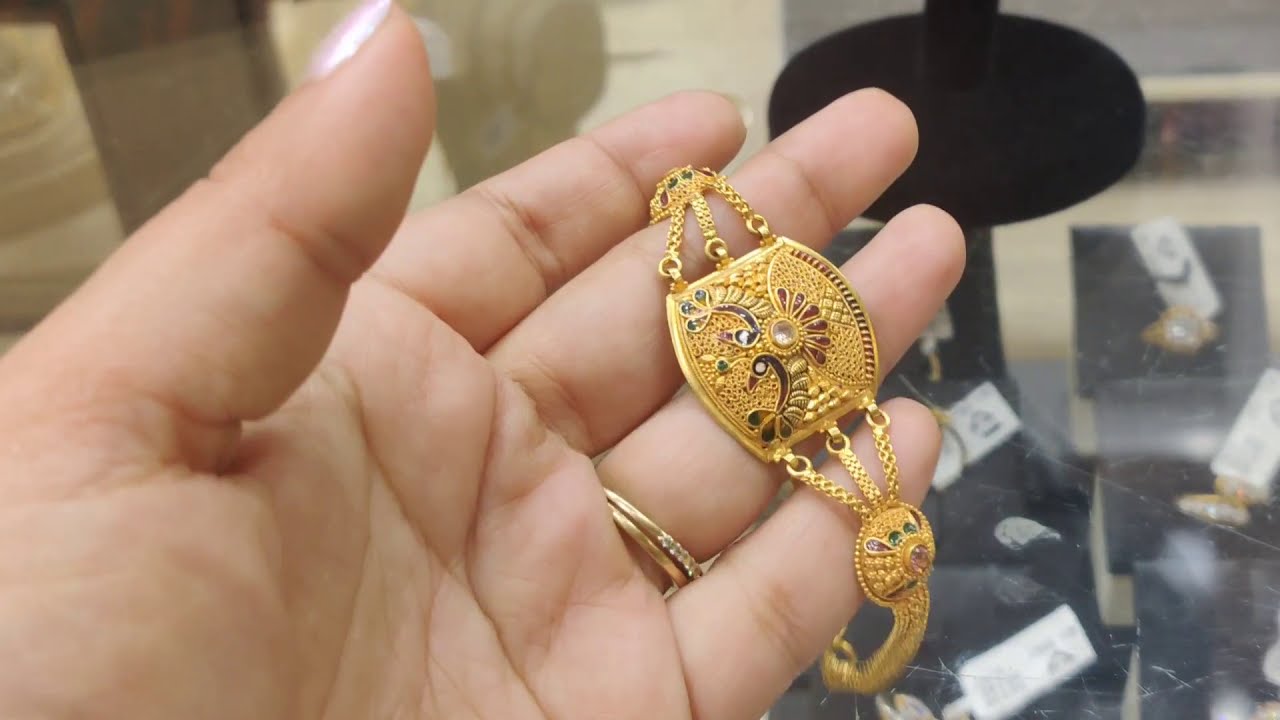 Tanishq gold bracelet new collection with weight and price gold bracelet  designs  YouTube