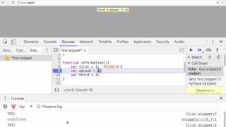 JavaScript Google Chrome Sources Tab Tutorial