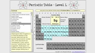Periodic Table Elements Game - Learning Level L - Chemistry Games - Sheppard Software screenshot 1