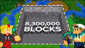 We Spent 47 Hours Digging A Perimeter In Minecraft Survival