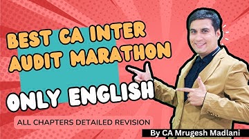CA Inter Audit Marathon | Audit Revision of All Chapters | Audit Revision in ONLY ENGLISH | Jan 26