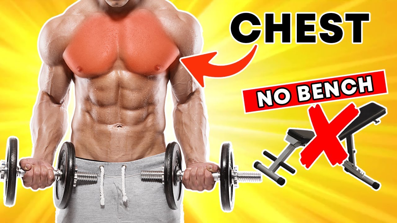 Home Chest Workout With Dumbbells | No Bench Needed - YouTube