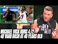 Pat McAfee Reacts To Michael Vick Running A 4.72 40 Yard At 40 YEARS OLD