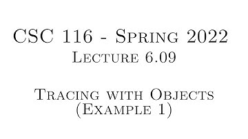 C++ Programming (Spring 2022) - Lecture 6.09 - Tracing with Objects (Example 1)